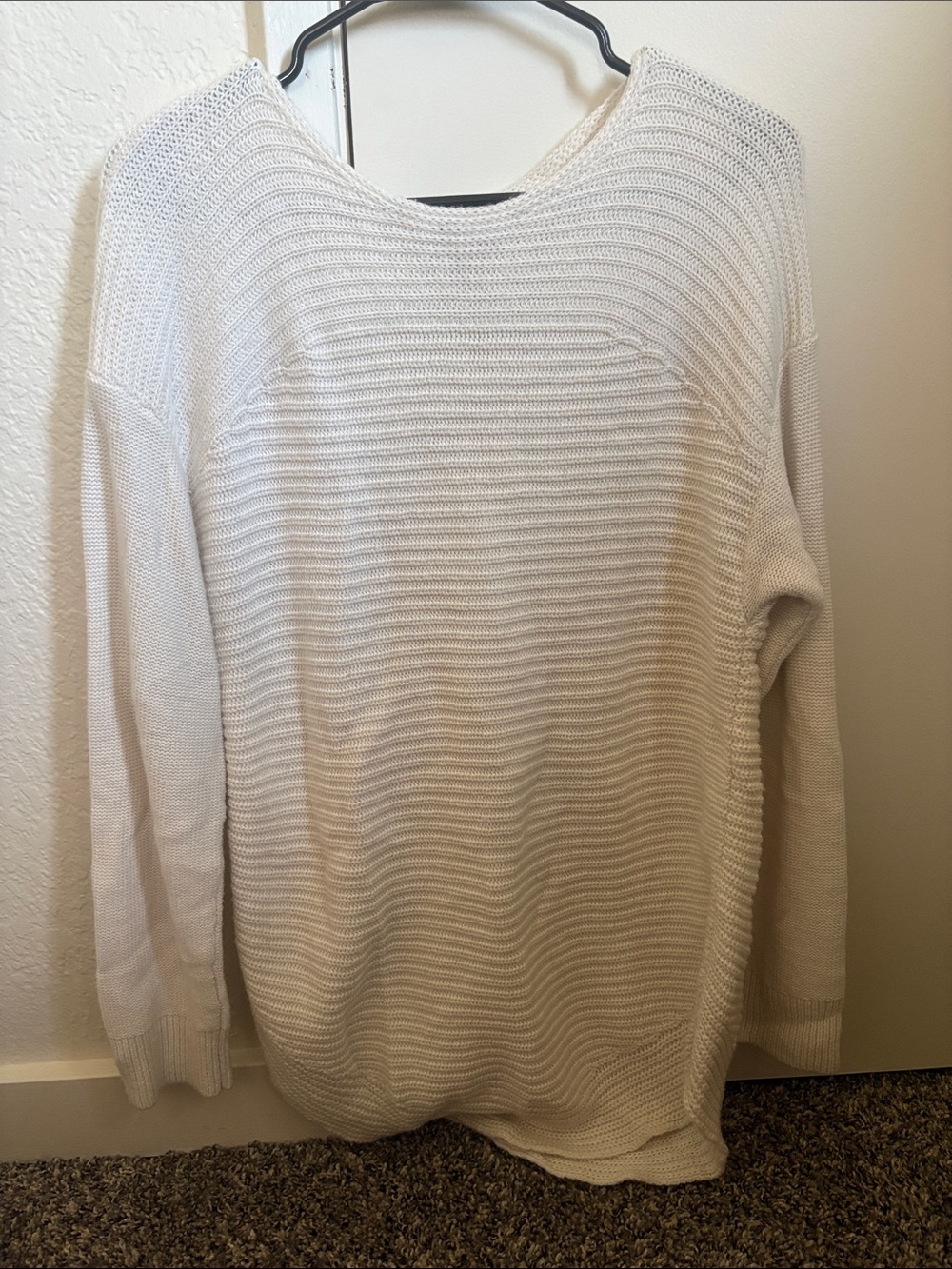 Talbots Cream Scoop Neck Lightweight Knit Sweater